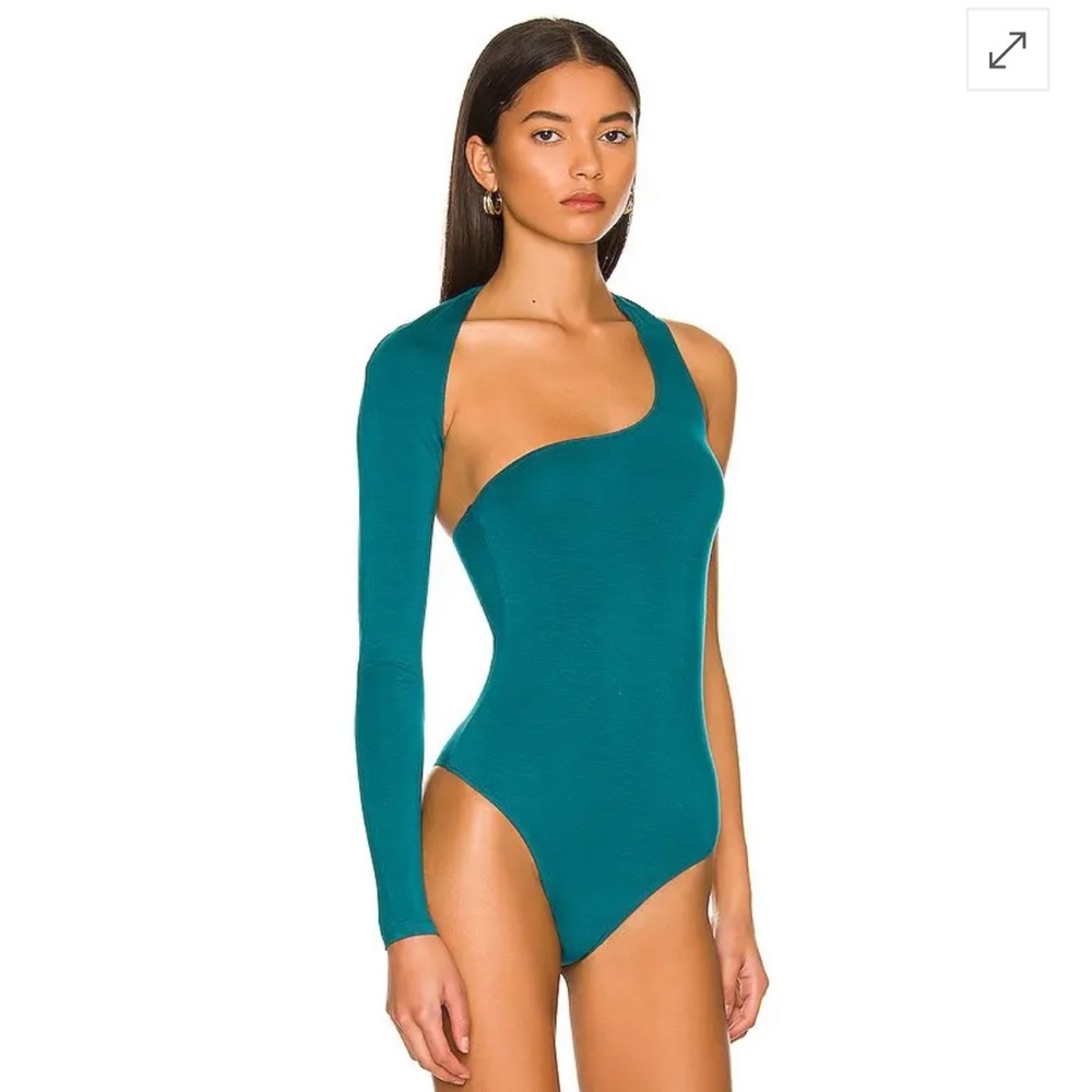 Superdown Alessandra Bodysuit in Dark Teal
